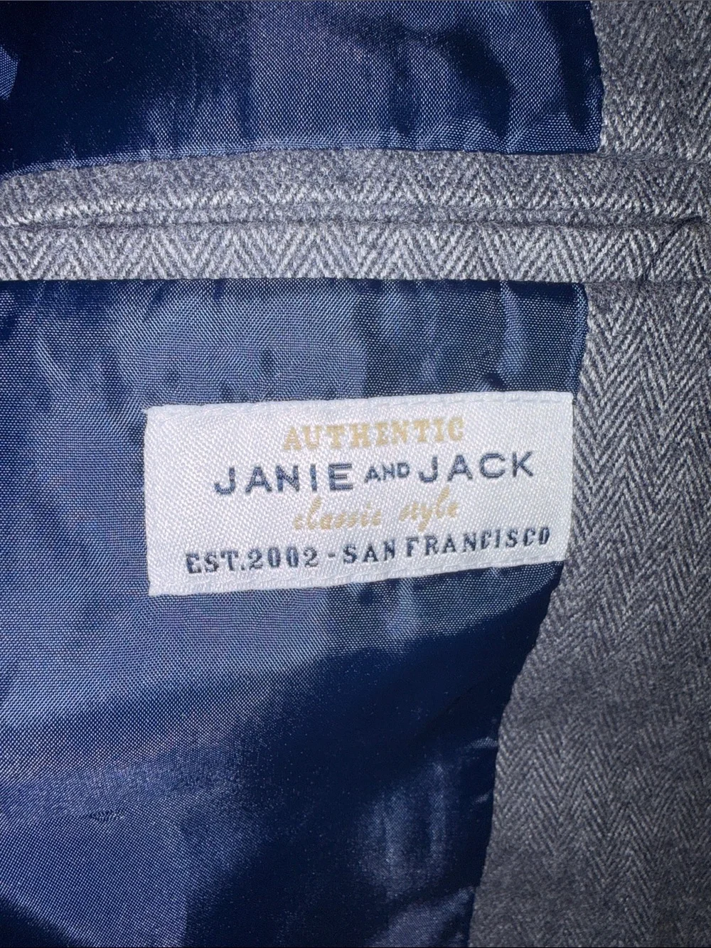 Janie and Jack Boys' Herringbone Tailored Blazer